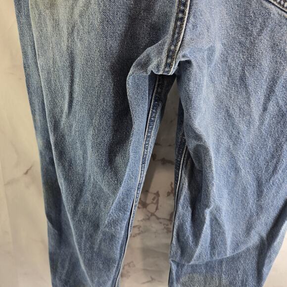 Carhartt Jeans Mens 38 X 30 Denim Relaxed Fit Medium Wash Straight Destroyed - Picture 7 of 11